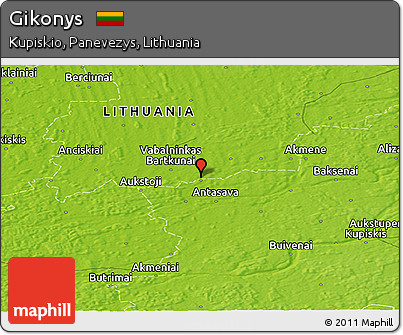 Physical Panoramic Map of Gikonys