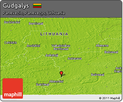Physical Panoramic Map of Gudgalys