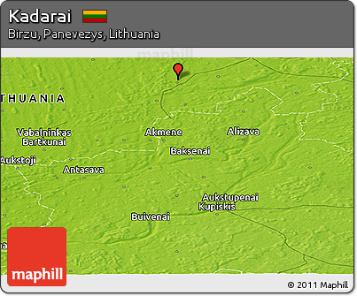 Physical Panoramic Map of Kadarai