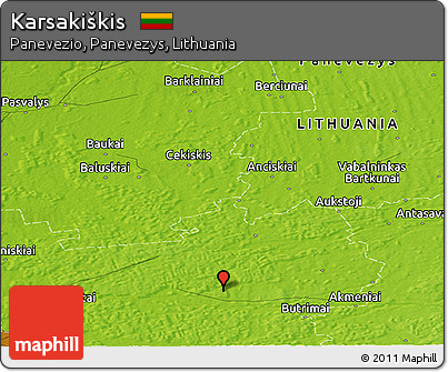 Physical Panoramic Map of Karsakiškis