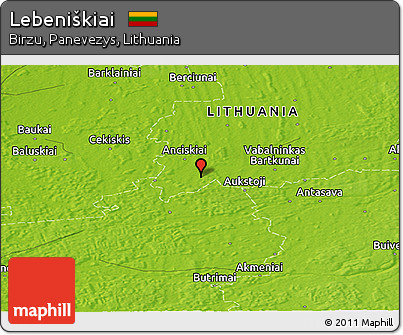 Physical Panoramic Map of Lebeniškiai