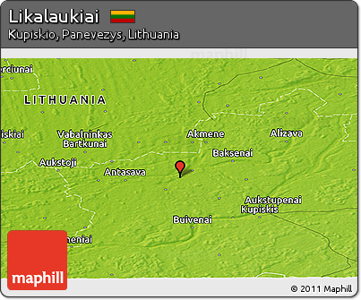 Physical Panoramic Map of Likalaukiai