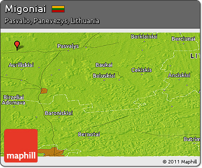 Physical Panoramic Map of Migoniai