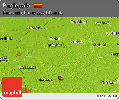 Physical Panoramic Map of Pagiegala