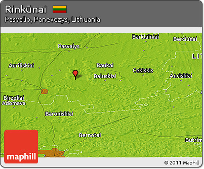 Physical Panoramic Map of Rinkūnai