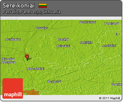 Physical Panoramic Map of Sereikoniai