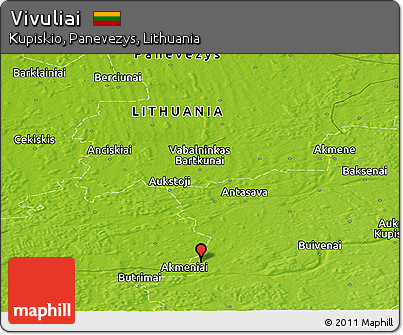 Physical Panoramic Map of Vivuliai