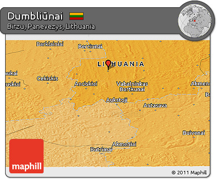 Political Panoramic Map of Dumbliūnai