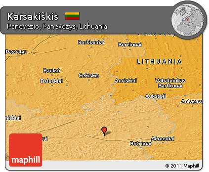 Political Panoramic Map of Karsakiškis