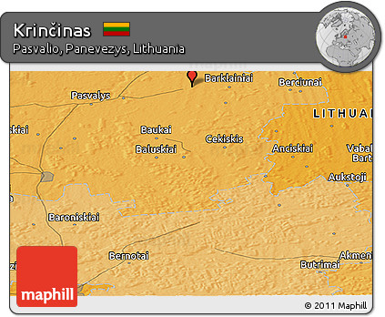 Political Panoramic Map of Krinčinas