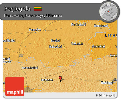 Political Panoramic Map of Pagiegala