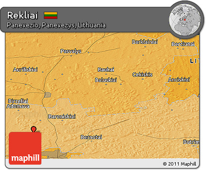 Political Panoramic Map of Rekliai