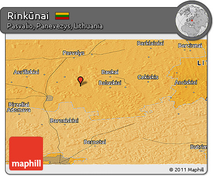 Political Panoramic Map of Rinkūnai