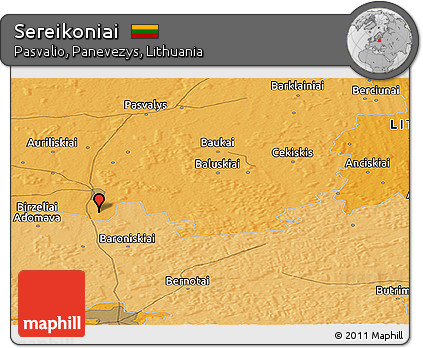 Political Panoramic Map of Sereikoniai