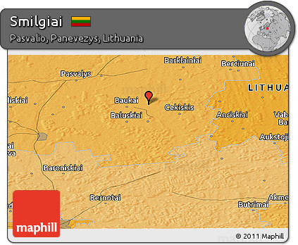 Political Panoramic Map of Smilgiai