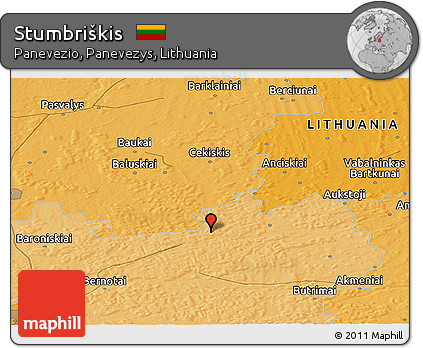 Political Panoramic Map of Stumbriškis