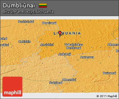 Political Panoramic Map of Dumbliūnai
