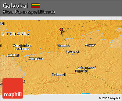 Political Panoramic Map of Galvokai
