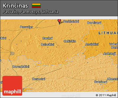Political Panoramic Map of Krinčinas