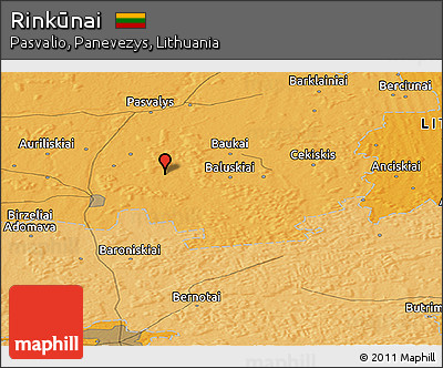 Political Panoramic Map of Rinkūnai