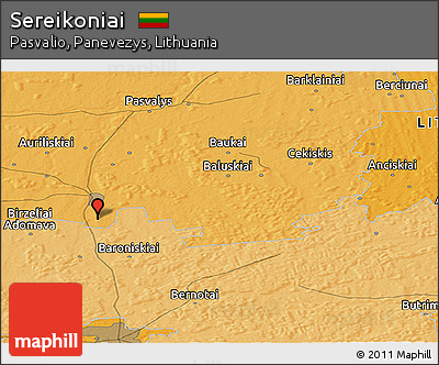 Political Panoramic Map of Sereikoniai