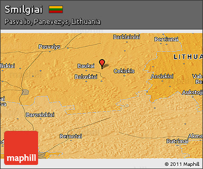 Political Panoramic Map of Smilgiai