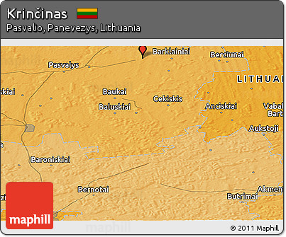 Political Panoramic Map of Krinčinas