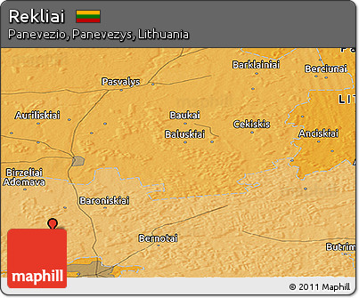 Political Panoramic Map of Rekliai