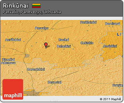 Political Panoramic Map of Rinkūnai