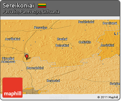 Political Panoramic Map of Sereikoniai