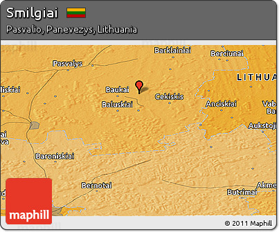 Political Panoramic Map of Smilgiai
