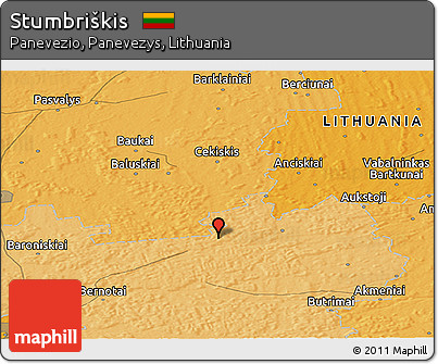Political Panoramic Map of Stumbriškis