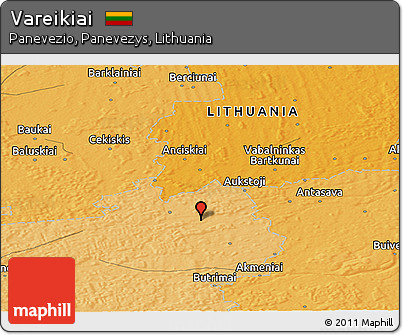 Political Panoramic Map of Vareikiai