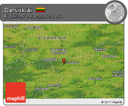 Satellite Panoramic Map of Daršiškiai