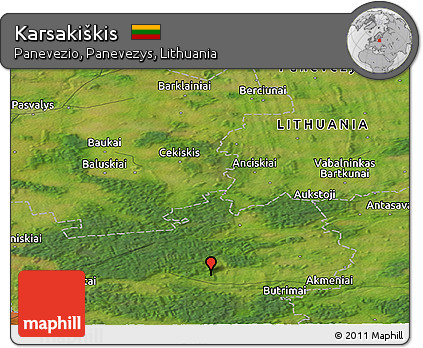 Satellite Panoramic Map of Karsakiškis