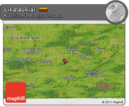 Satellite Panoramic Map of Likalaukiai