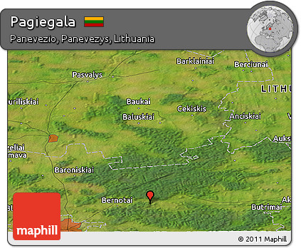 Satellite Panoramic Map of Pagiegala