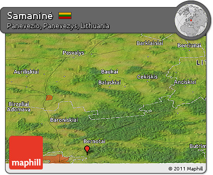Satellite Panoramic Map of Samaninė