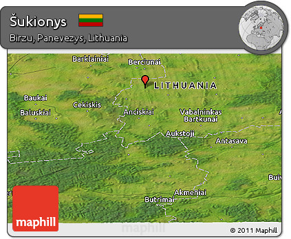 Satellite Panoramic Map of Šukionys