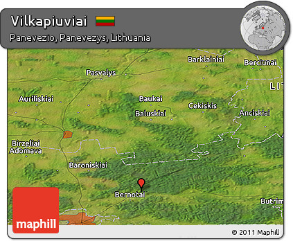 Satellite Panoramic Map of Vilkapiuviai