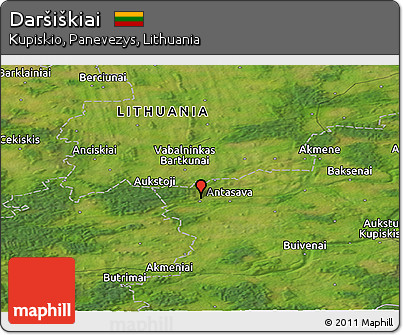 Satellite Panoramic Map of Daršiškiai