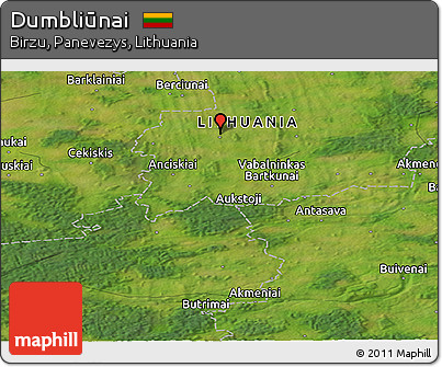 Satellite Panoramic Map of Dumbliūnai