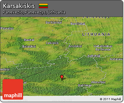 Satellite Panoramic Map of Karsakiškis