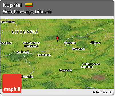 Satellite Panoramic Map of Kupriai