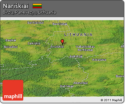 Satellite Panoramic Map of Nariškiai
