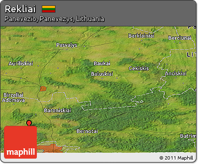 Satellite Panoramic Map of Rekliai