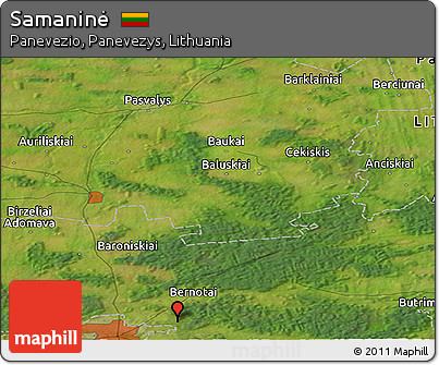 Satellite Panoramic Map of Samaninė