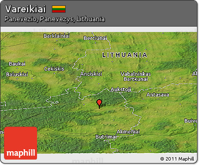 Satellite Panoramic Map of Vareikiai