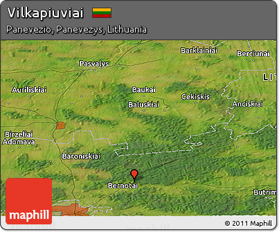 Satellite Panoramic Map of Vilkapiuviai