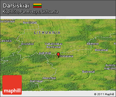 Satellite Panoramic Map of Daršiškiai